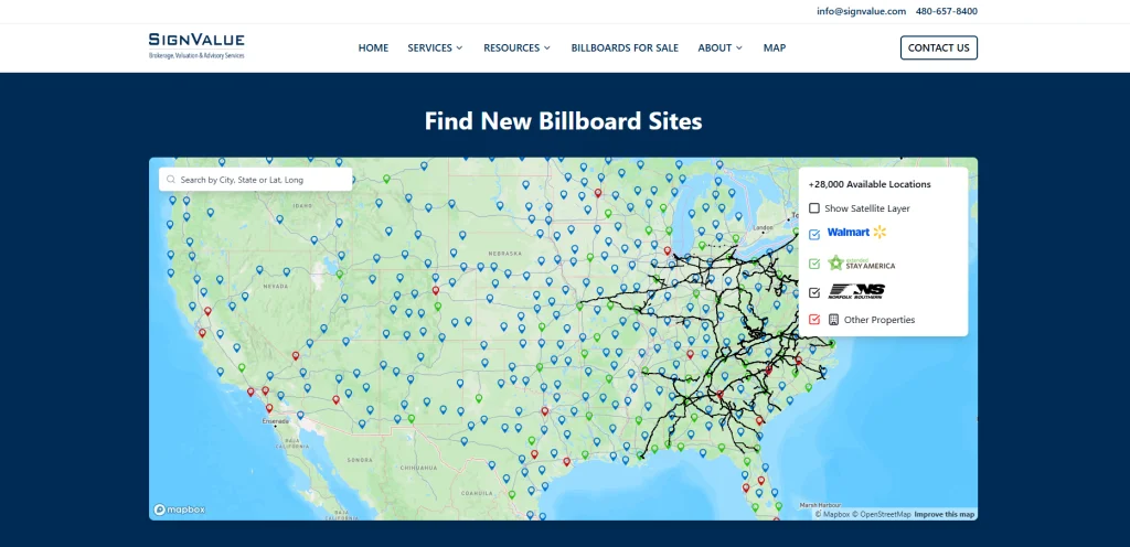 SignValue Map website